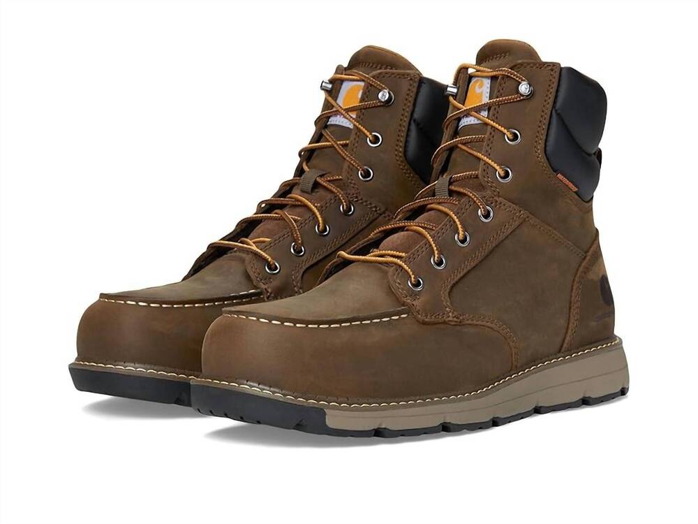 NEW CARHARTT men's millbrook wedge waterproof nano toe work boots in mossy brown